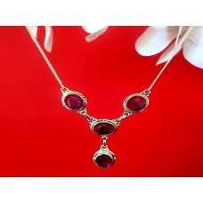 Bijoux indiens argent - Collier indien Améthyste Bijoux indiens argent - Collier indien Améthyste